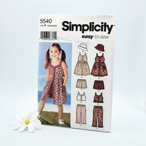 Vintage Simplicity 5540, Girls Dress Sewing Pattern, Size: A
